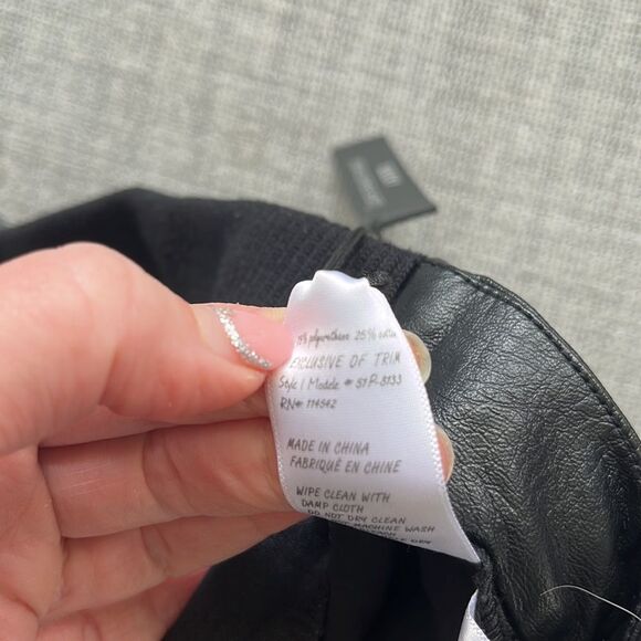 Blank NYC Shorts Womens Large Black Rocky Vegan‎ Leather - Picture 7 of 8